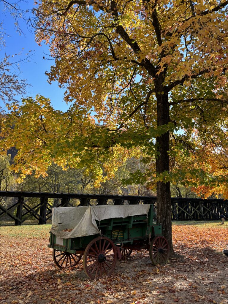 an old vintage wagon in Harper's Ferry West Virginia