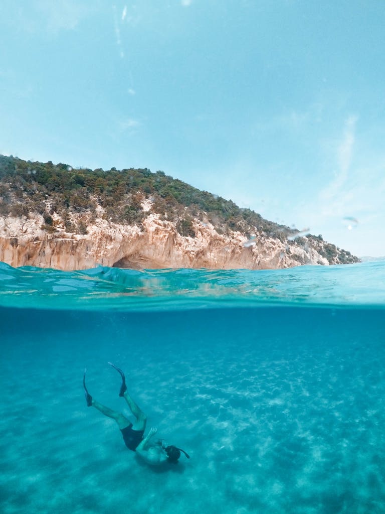 Person Scuba Diving in Cinque Terre