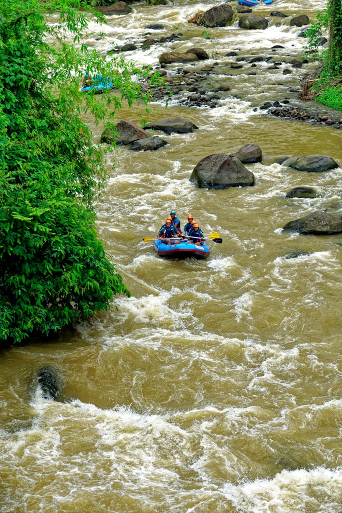 Men On Inflatable Boat