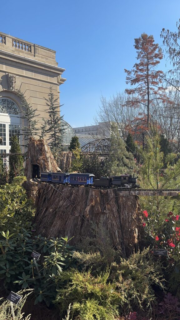 display of a Holiday train exhibit at the U.S Botanic Garden