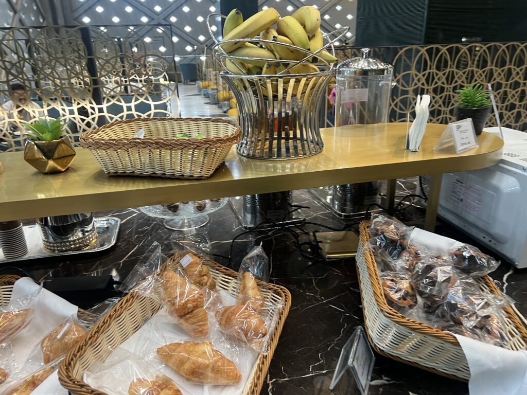 Food at the Haramain Train Business Lounge