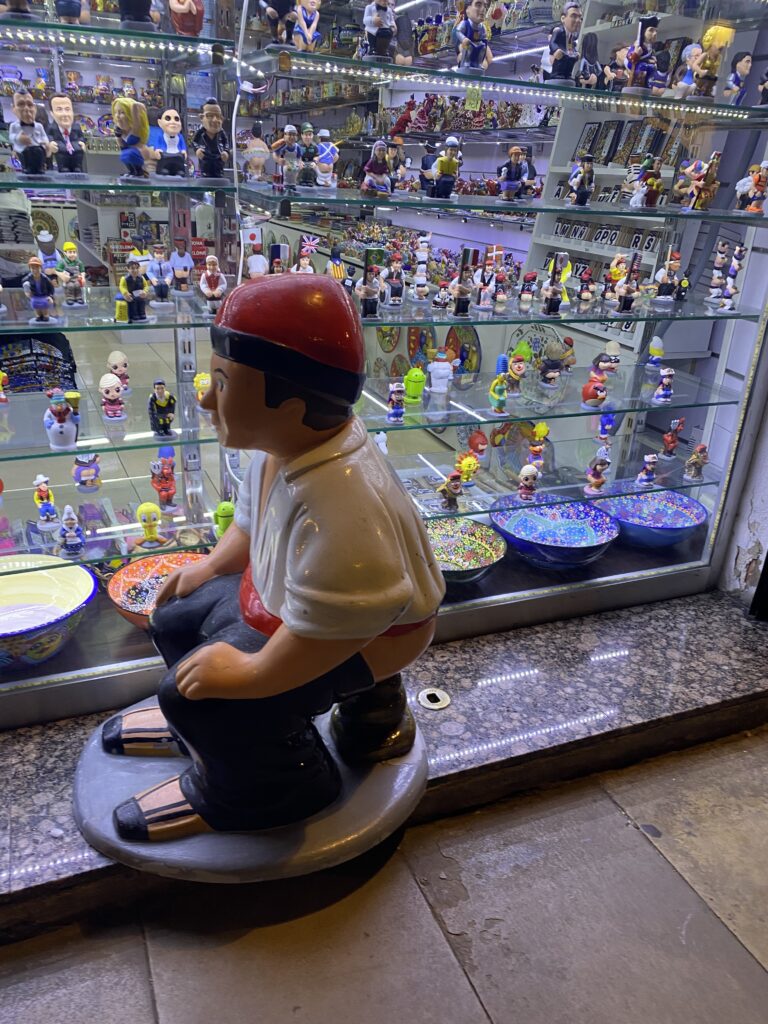 The caganer is a Catalan tradition of a man pooping that is displayed in Spain around Christmas time