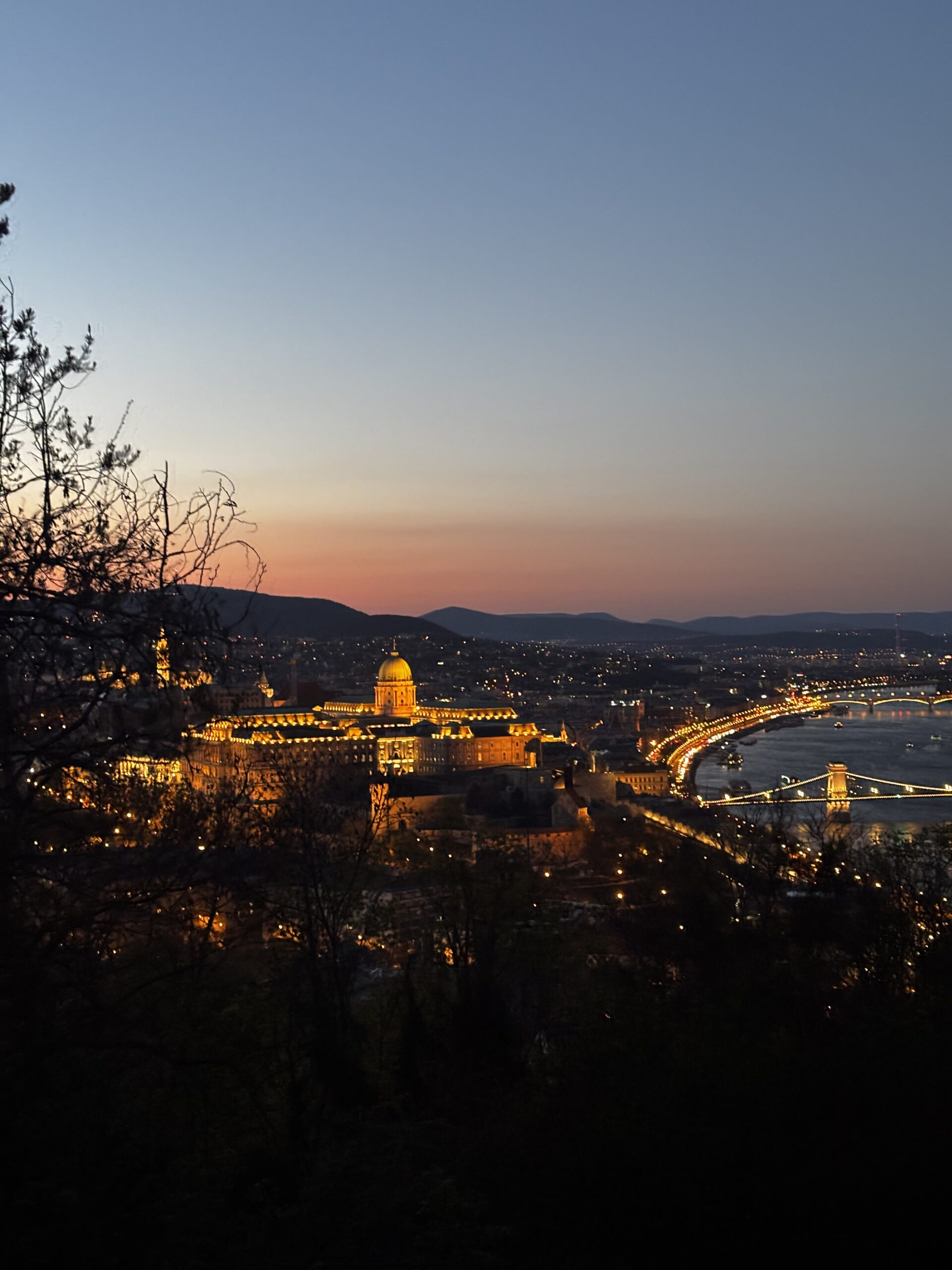view of Budapest at night